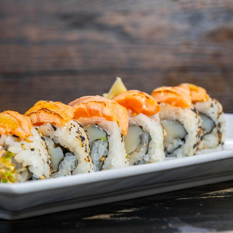 Savor our salmon roll