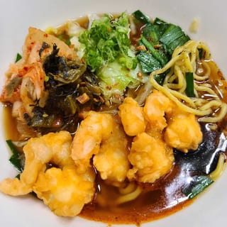 Panko Shrimp  Kimchi Ramen