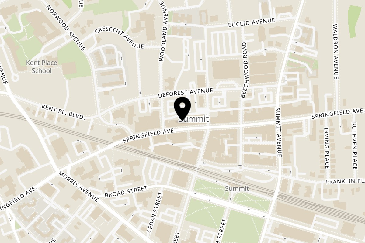 Map showing the location of Ani Ramen Summit on 427 Springfield Ave in Summit