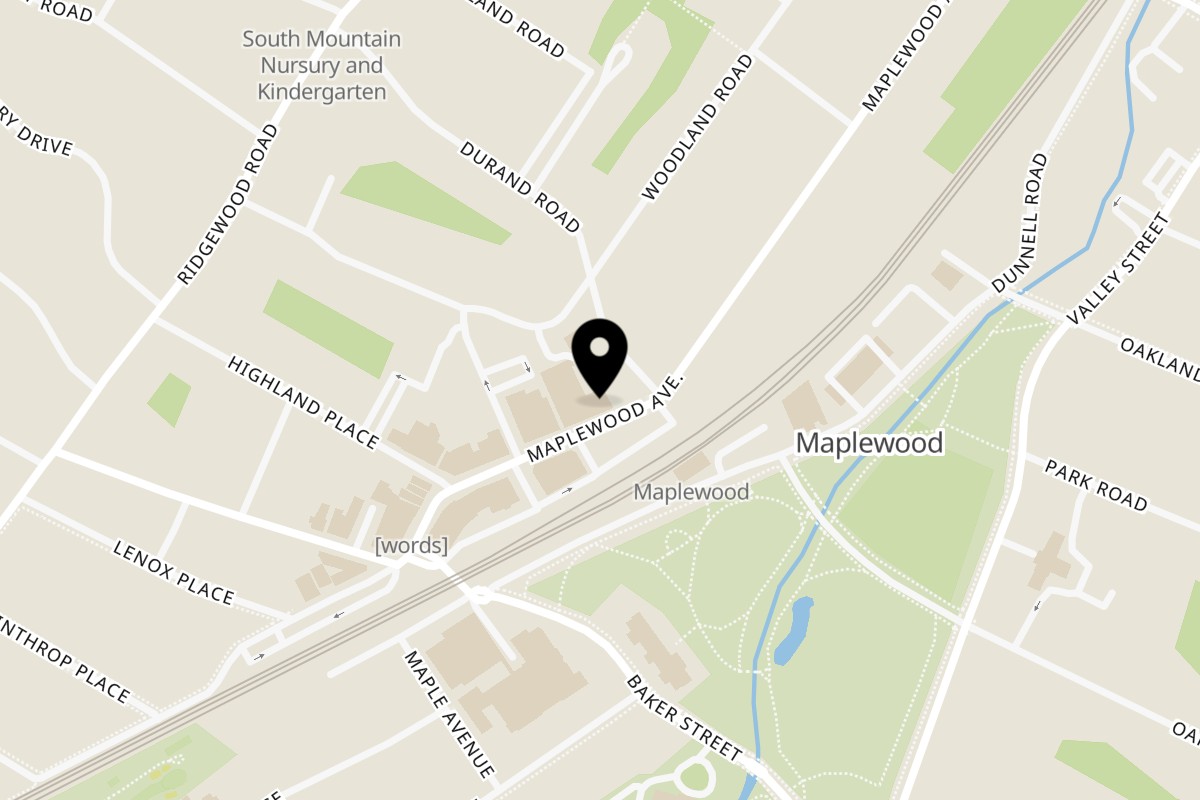 Map showing the location of Ani Ramen Maplewood on 149 Maplewood Ave in Maplewood