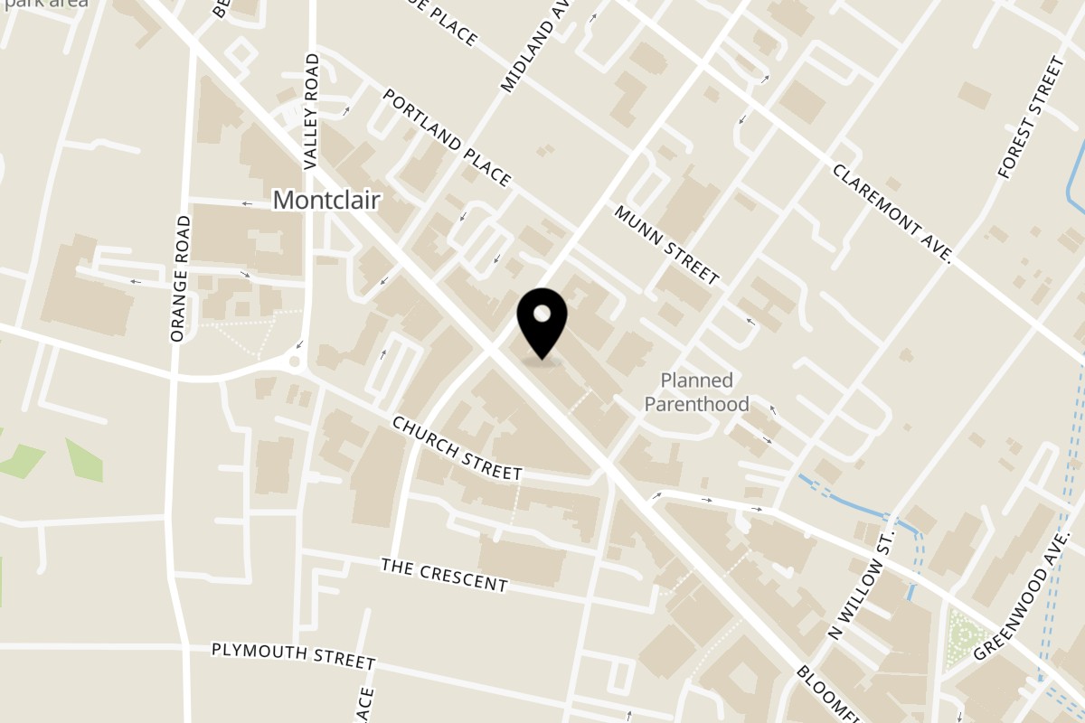 Map showing the location of Ani Ramen Montclair on 511 Bloomfield Ave in Montclair