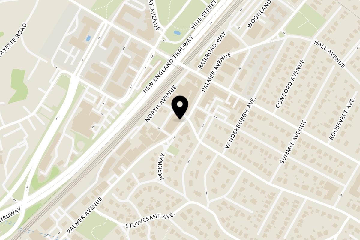 Map showing the location of Ani Ramen Larchmont on 1943 Palmer Ave #7 in Larchmont